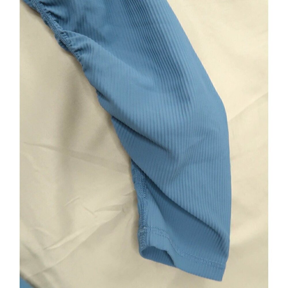 Zyia Active Storm Parallel Luxe Leggings Blue Gray Ribbed Workout Women's Size 4 - Picture 9 of 13